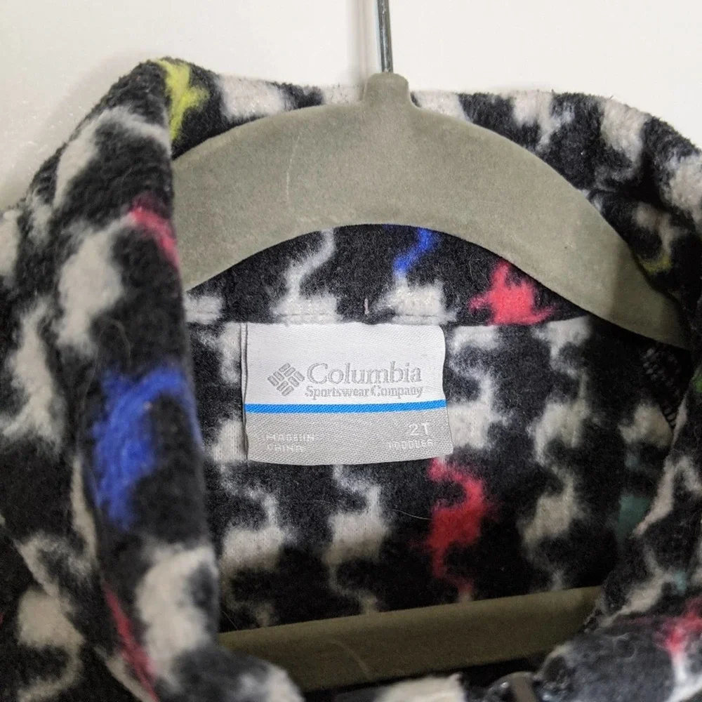 Vintage Columbia Art Jacket Zip 2T Colorful Art Coat